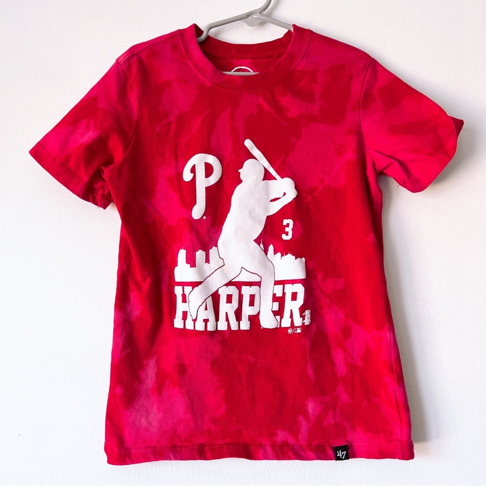 Kids Philadelphia Phillies Harper Bleach Dyed T-shirt